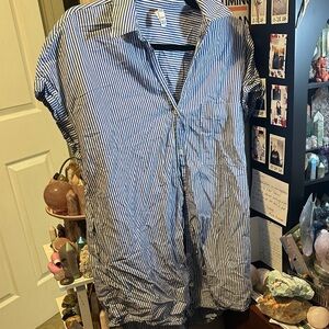 Zara Blue Striped Mini Dress